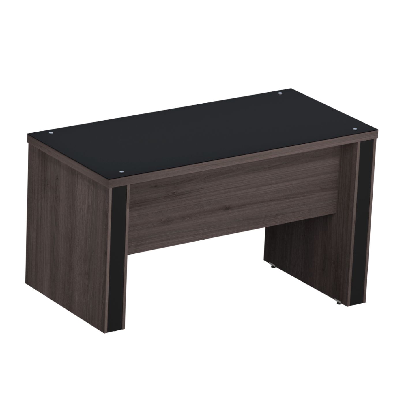 Mesa Reta Gold Glass 1700mm